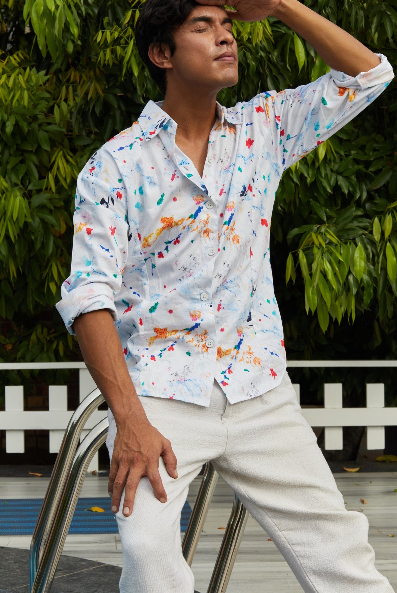 Burano Unisex Shirt in Dainty Floral Print - CiceroniShirtsHappi Space