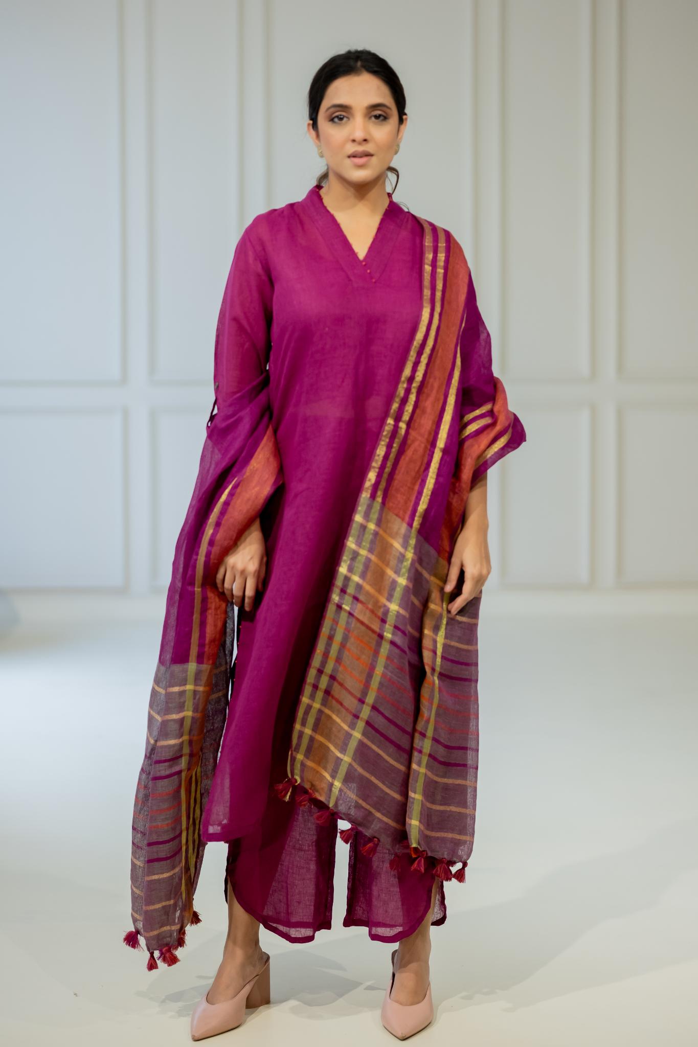 Burgundy Bliss Kurta Set - CiceroniKurta SetSilai Studio