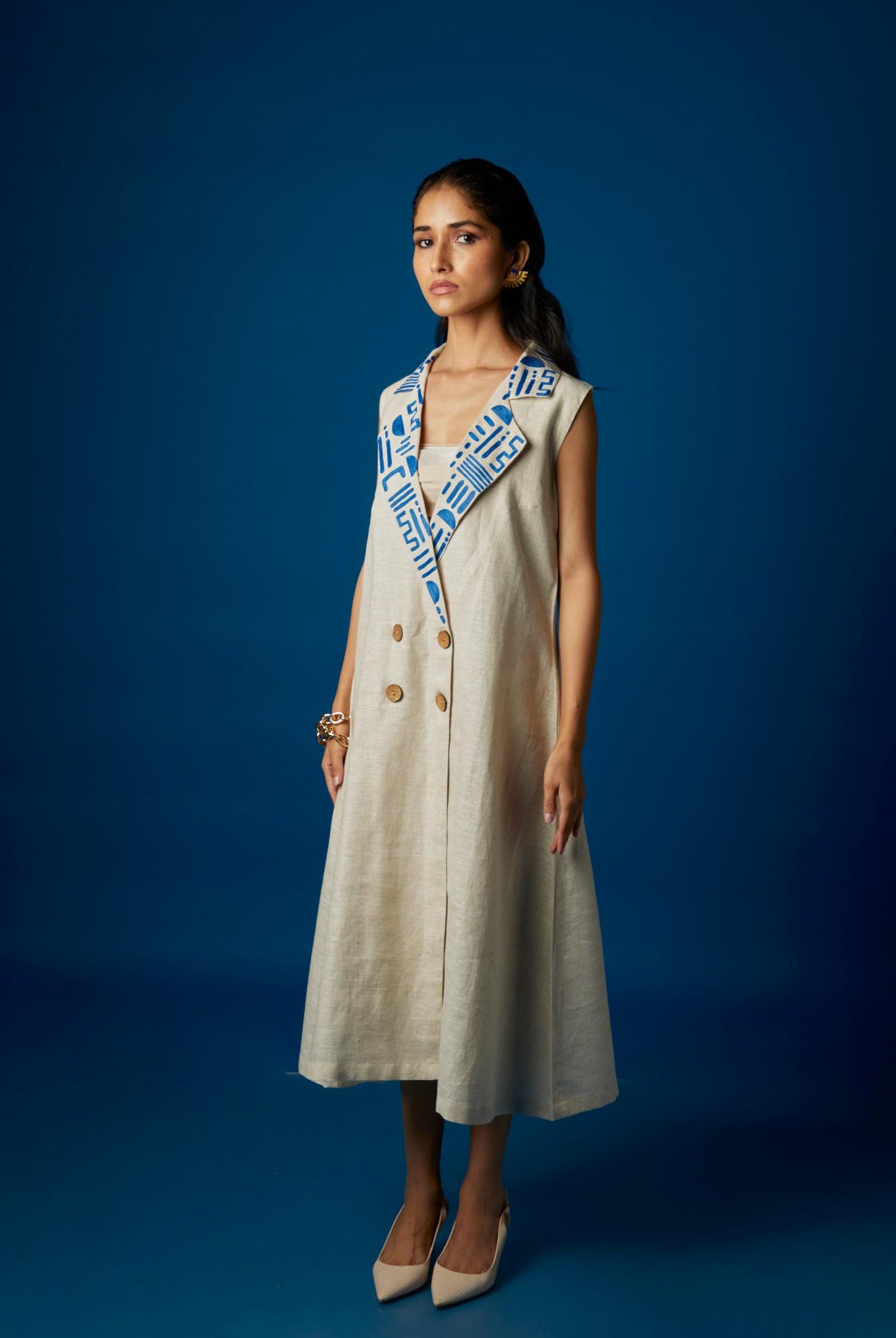 Call of the Pharaohs Blazer Dress - CiceroniDressesArtbeats by Keerthana