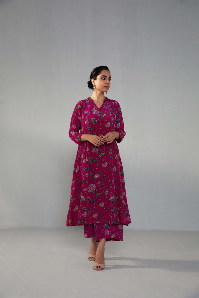 Chintz Thea Set - Fuchsia Pink - CiceroniKurta Set, Festive wearLabel Shreya Sharma
