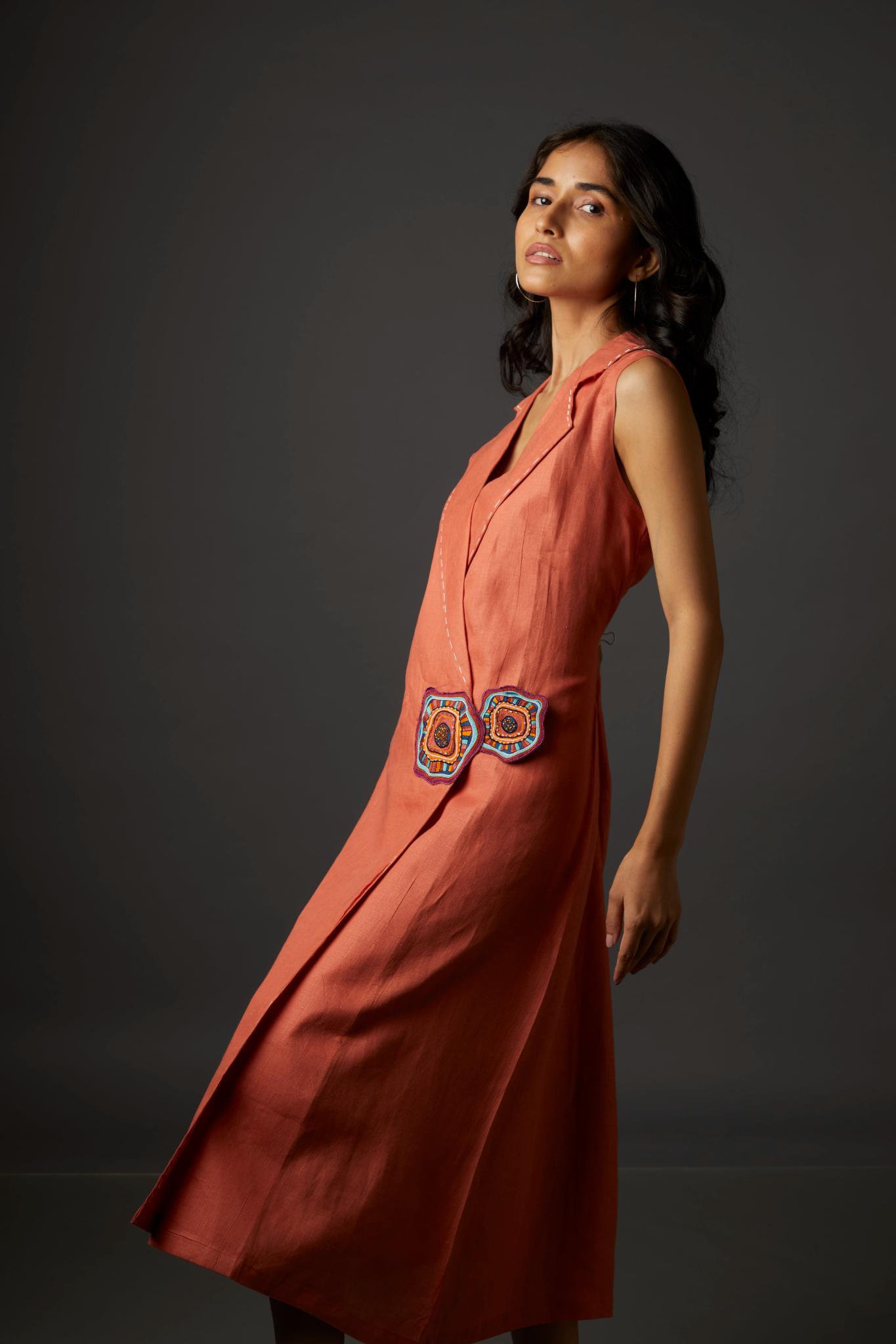 Coral Dreams Blazer Dress - CiceroniDressesArtbeats by Keerthana