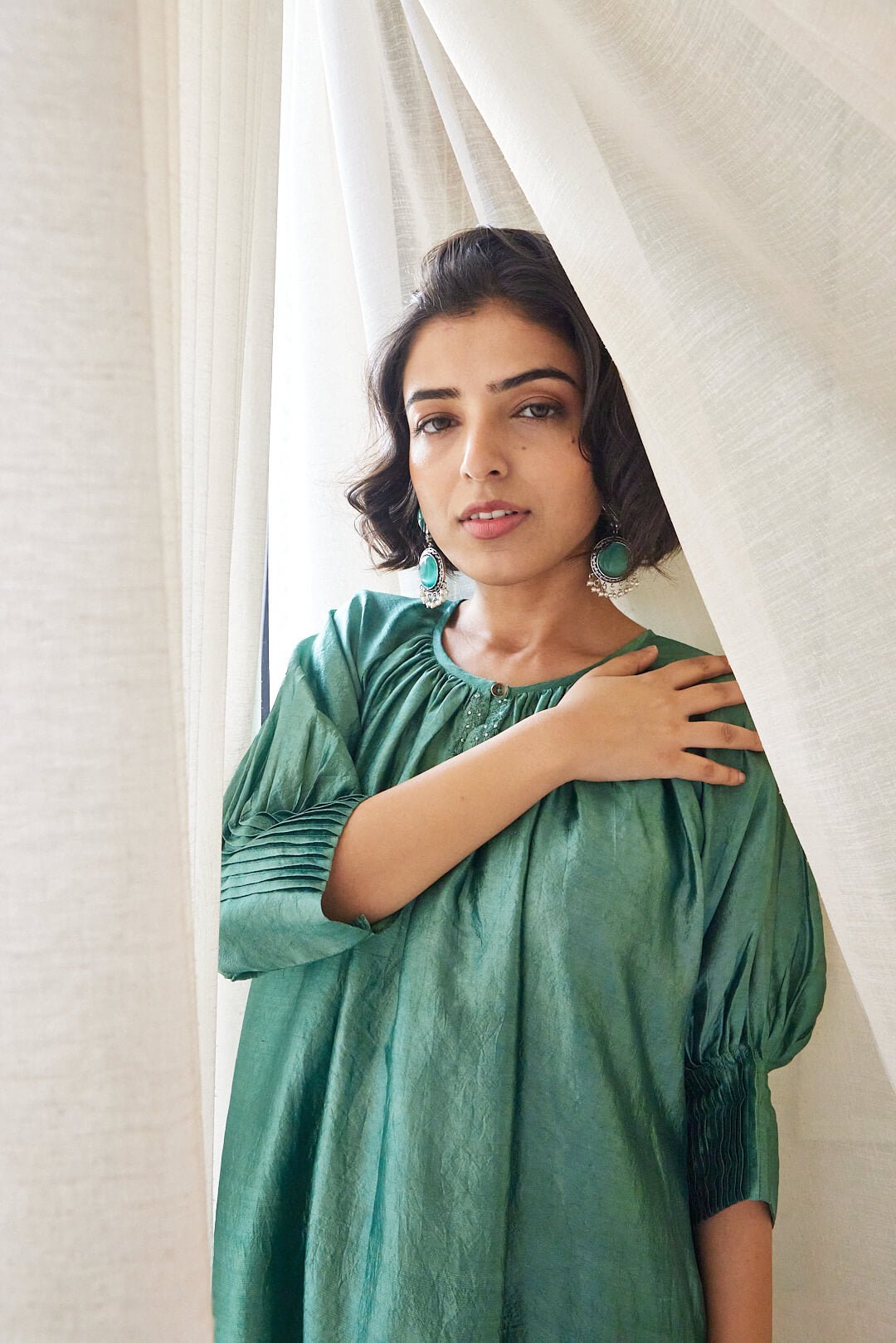 Dahlia Gathered Dress - CiceroniDressesAmbrosia