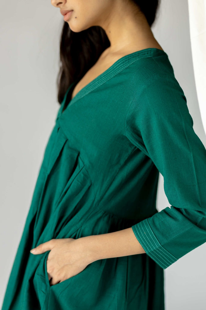 Dark Teal Kurta Set - CiceroniMaidaan