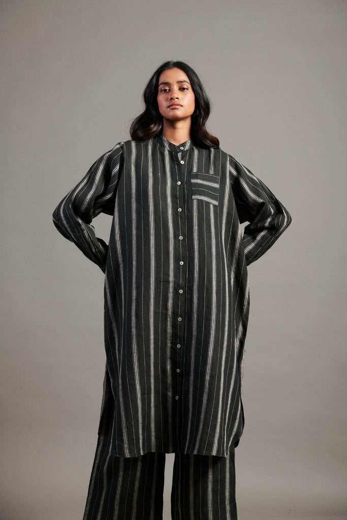 Dhaari Linen Shirt Dress - CiceroniDressesSaphed