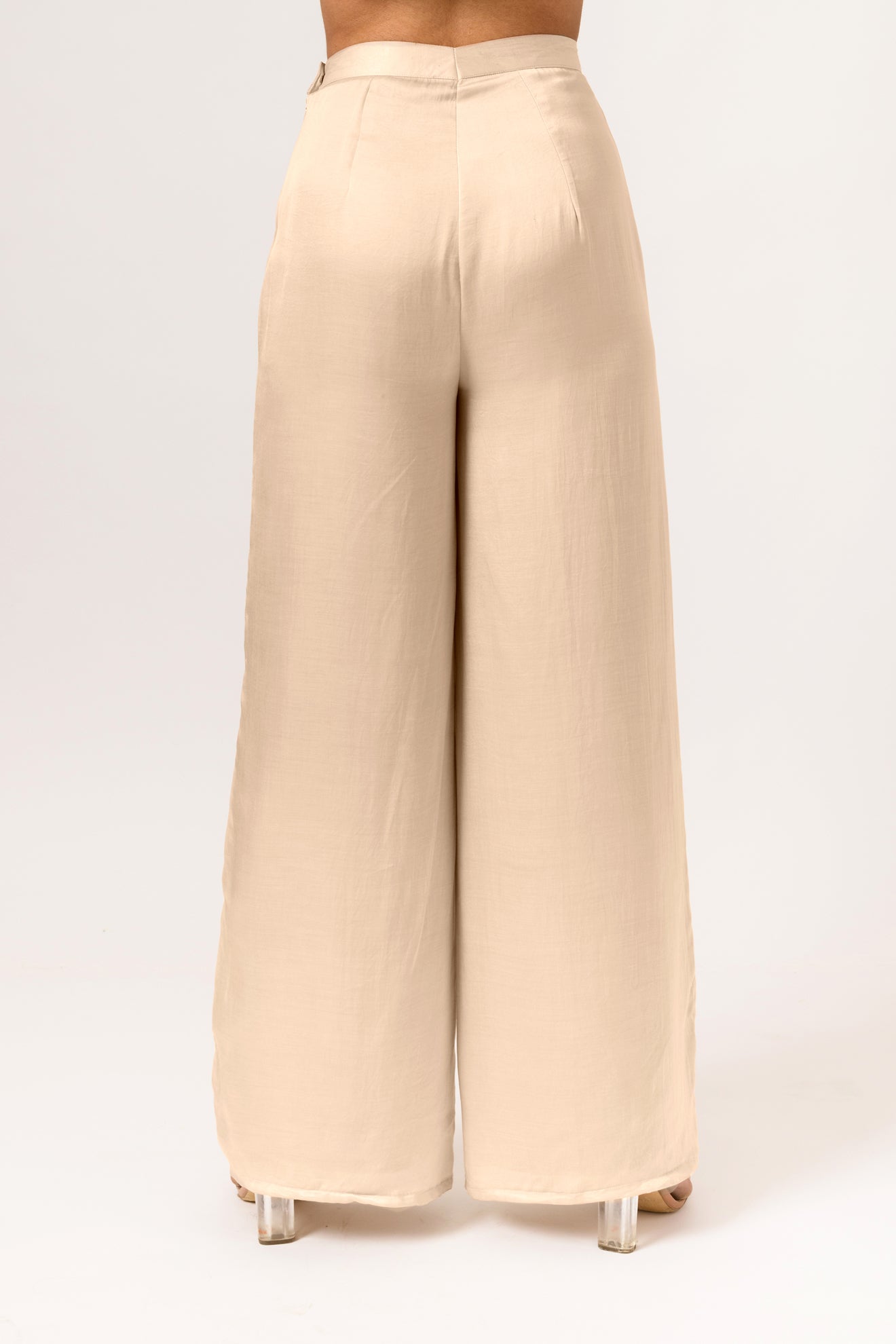 Ecru Wide Legged Pants - CiceroniNeora