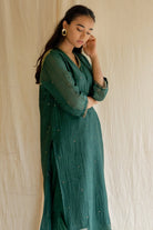 Emerald Green Baad Kurta Set - CiceroniNirjara