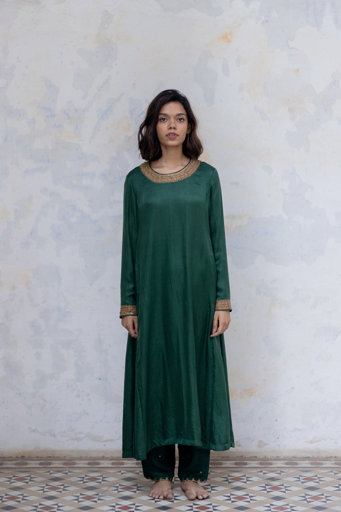Emerald Zeenat Kurta (set of 2) - CiceroniNirjara