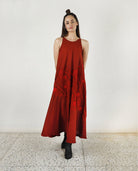 Essential Cherry Red Maxi Dress - CiceroniDressesRias Jaipur