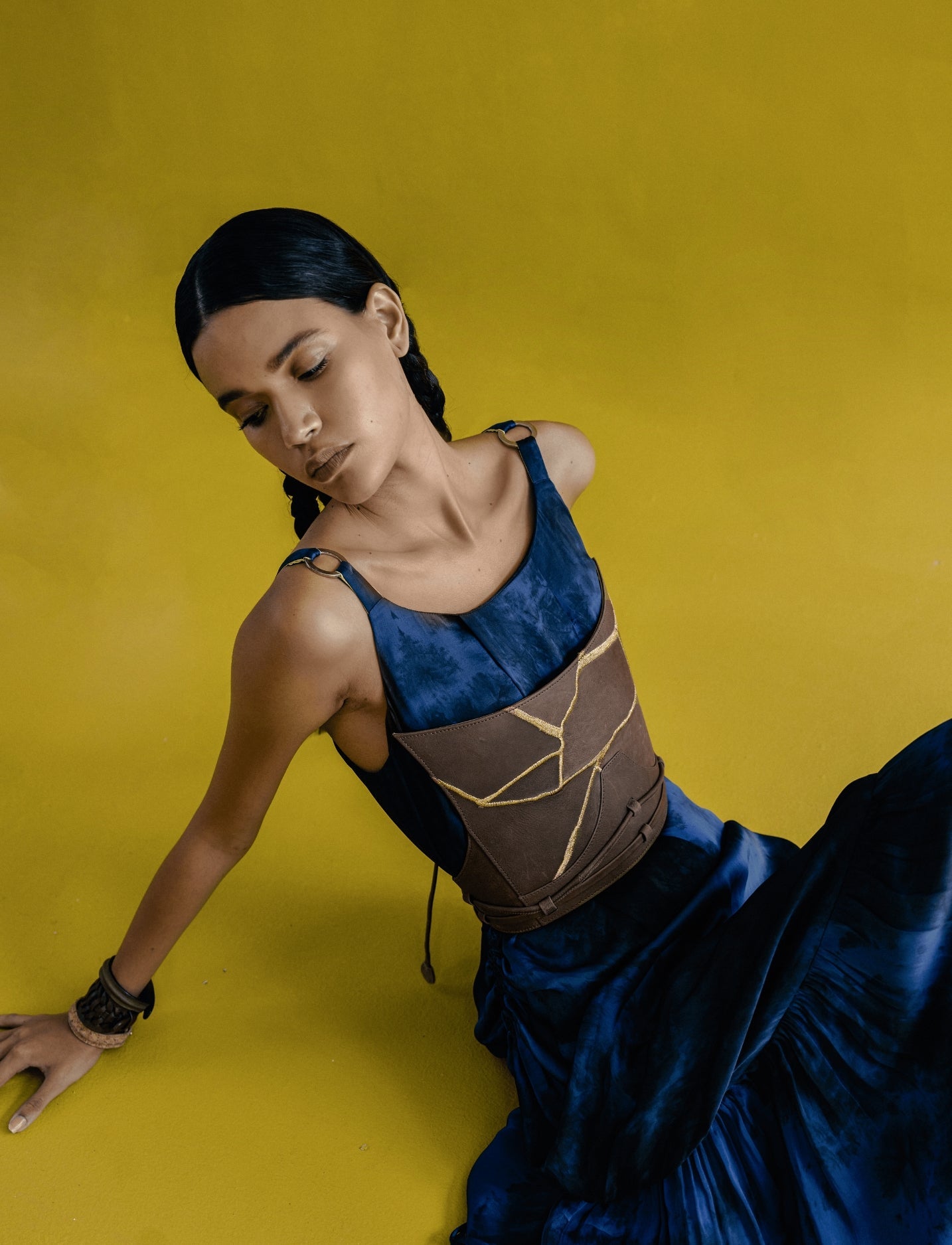 Eva Corset in Tan - CiceroniCorsetEconock