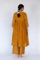 Farah Yoke Kurta Set - Mustard - CiceroniKurta Set, Festive wearNirjara