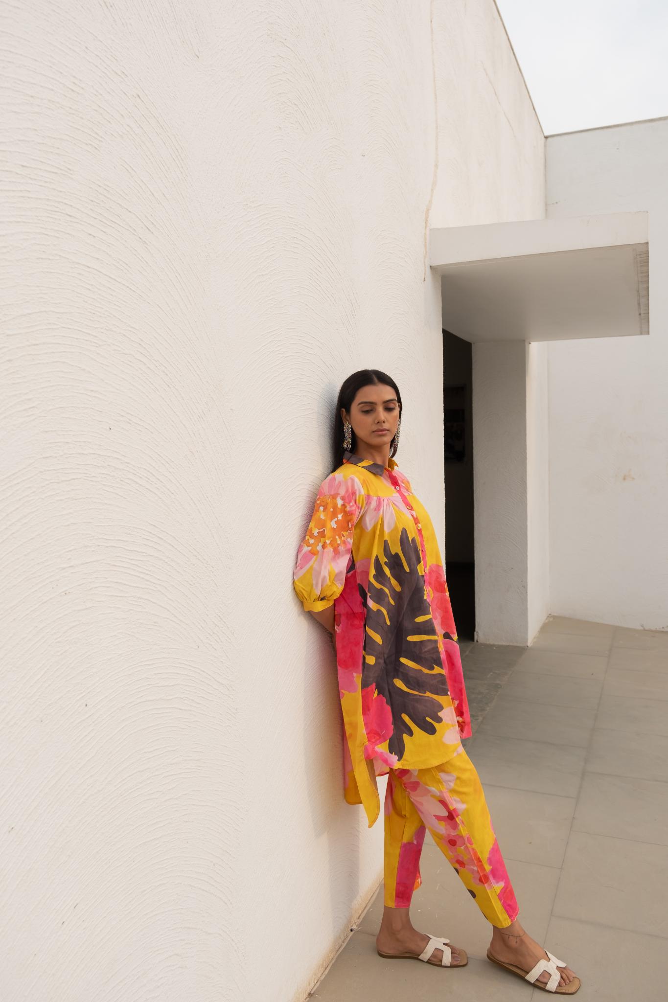 Floral Rhapsody Tunic and Pants set - CiceroniTunic SetSilai Studio