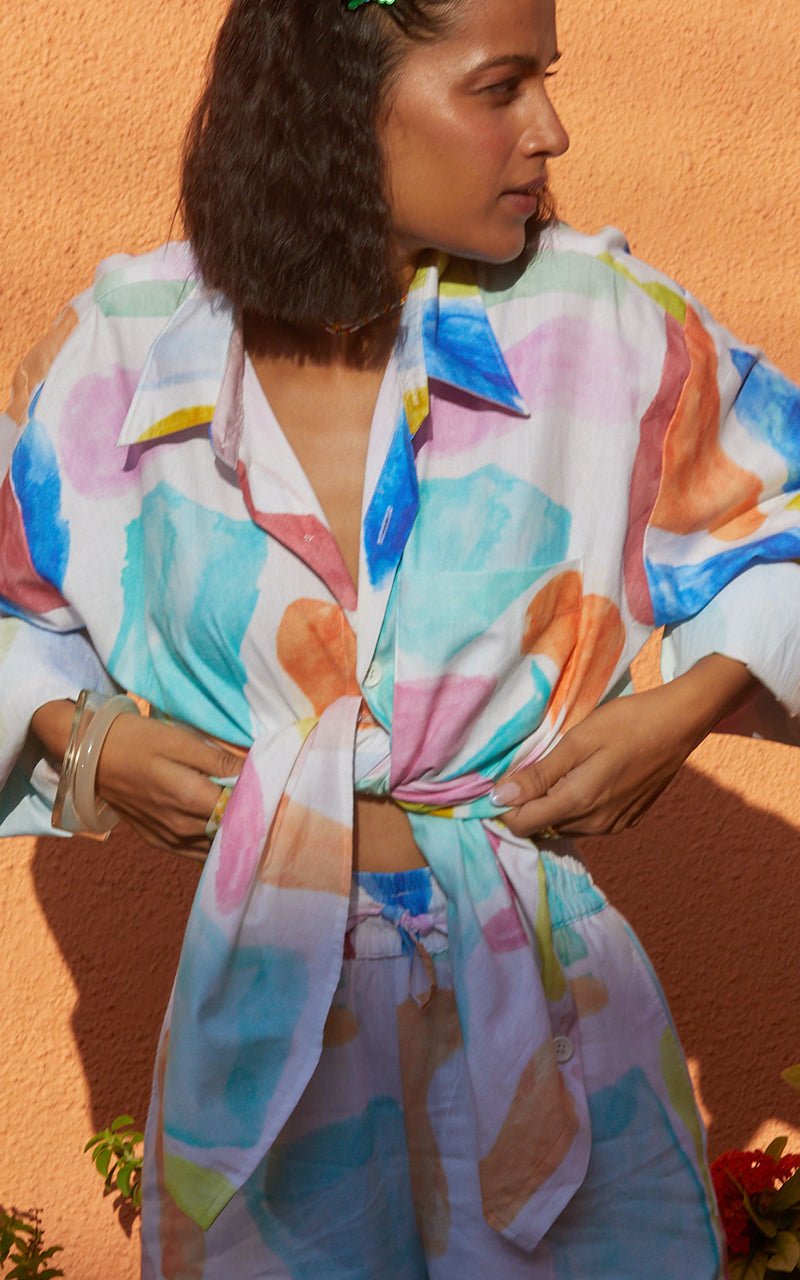Florence Shirt in Multi Camo Print - CiceroniHappi Space