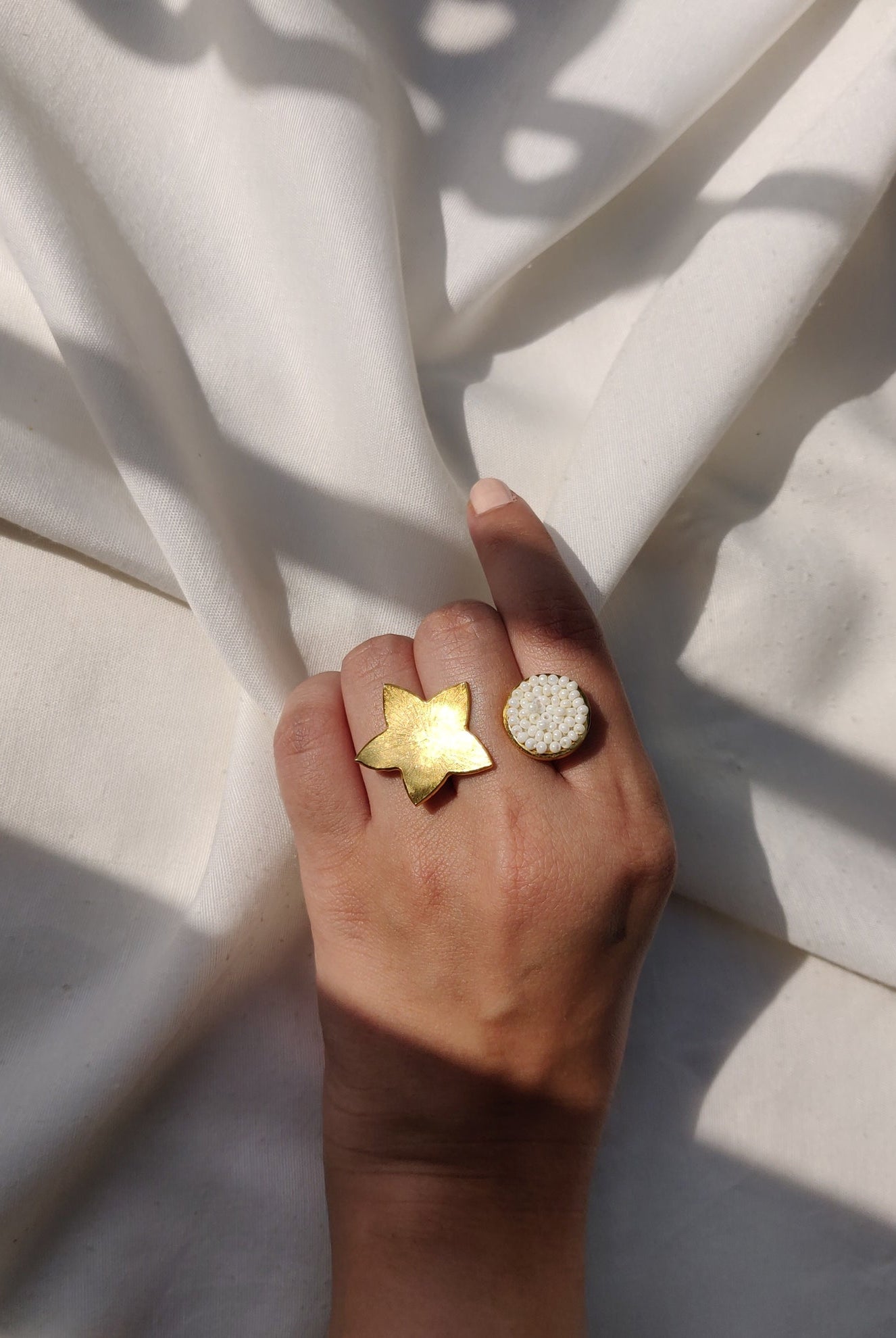 Flower and Bud Ring in Gold - CiceroniAarjavee