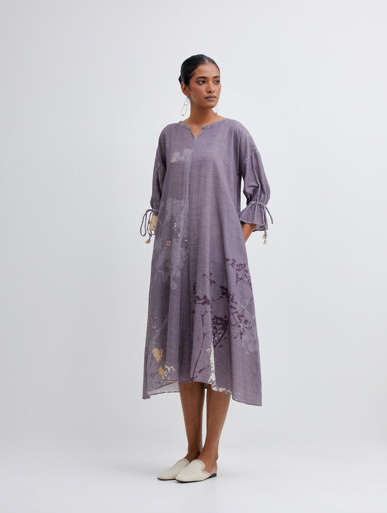 Foliage Purple Long Dress - CiceroniBhavik Shah