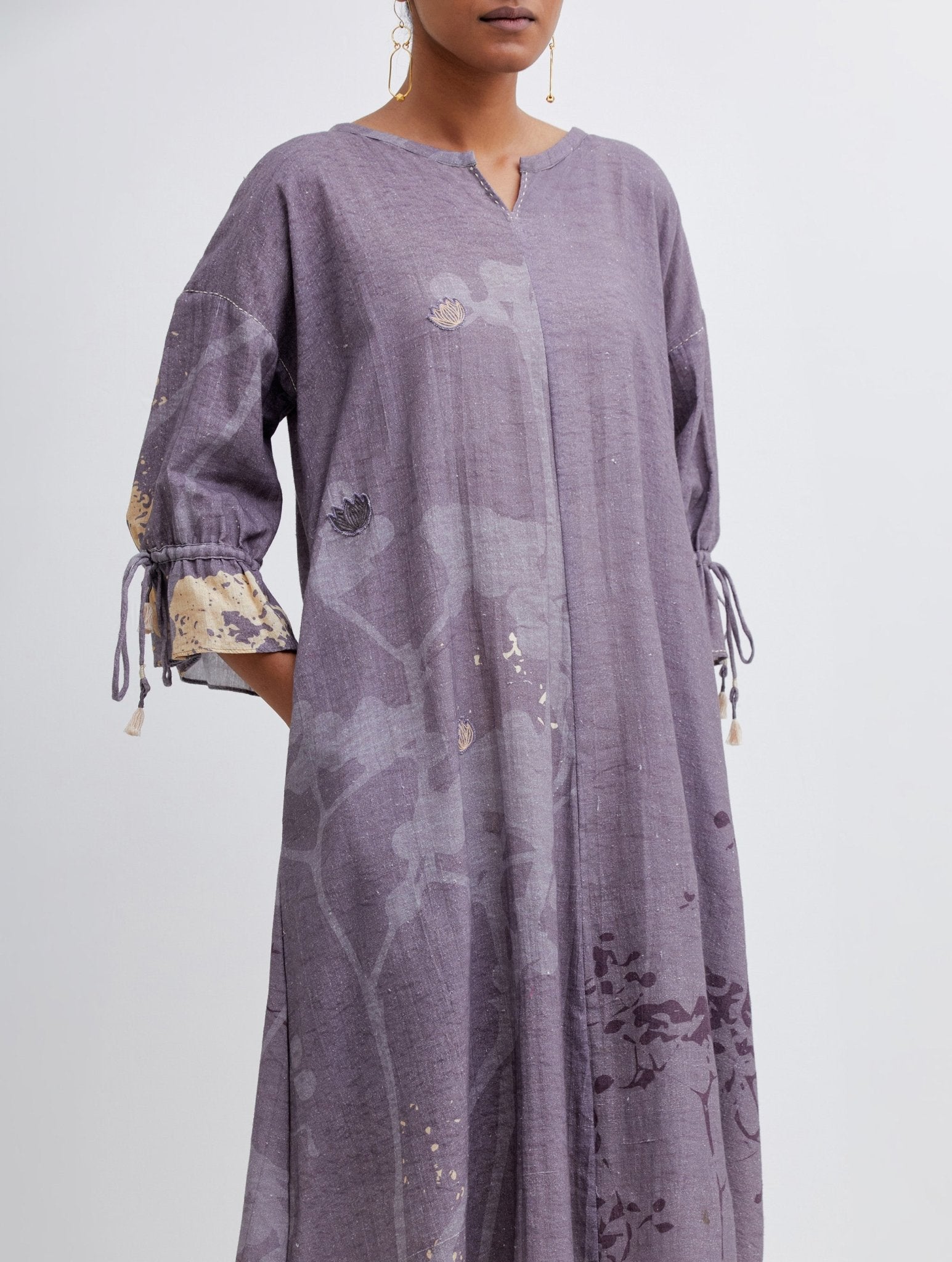 Foliage Purple Long Dress - CiceroniBhavik Shah