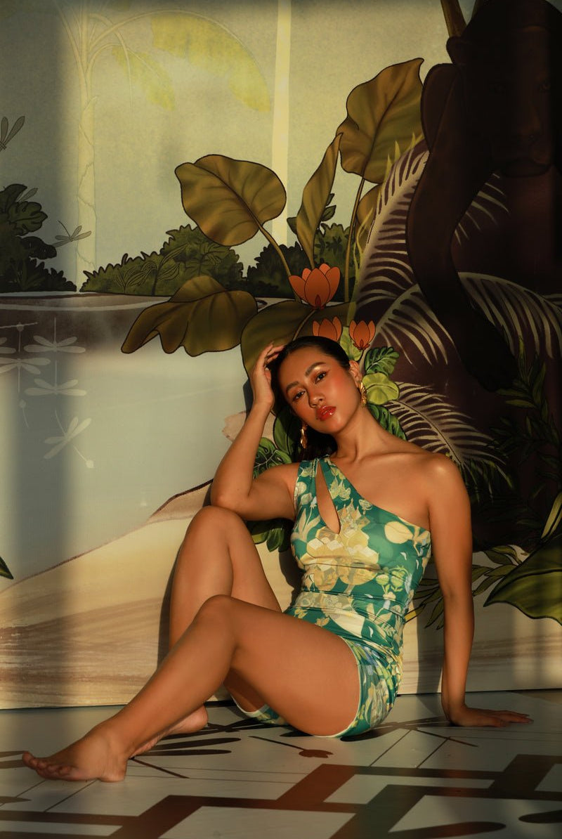 Forest Montage Cut Out Swimsuit - CiceroniSwimwearEkastories
