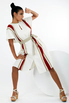 Fubu - Ivory Kaftan Dress with Short Belt - CiceroniDressesMadder Much