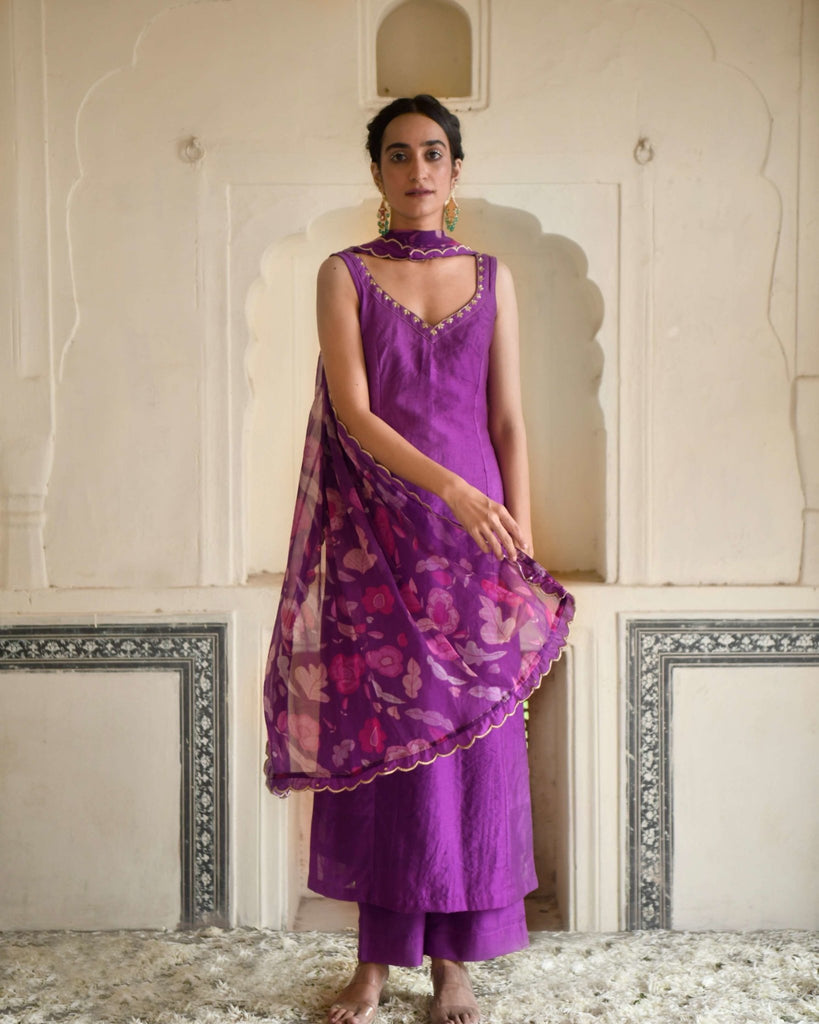 Grape Wine Kurta Set - CiceroniTaro
