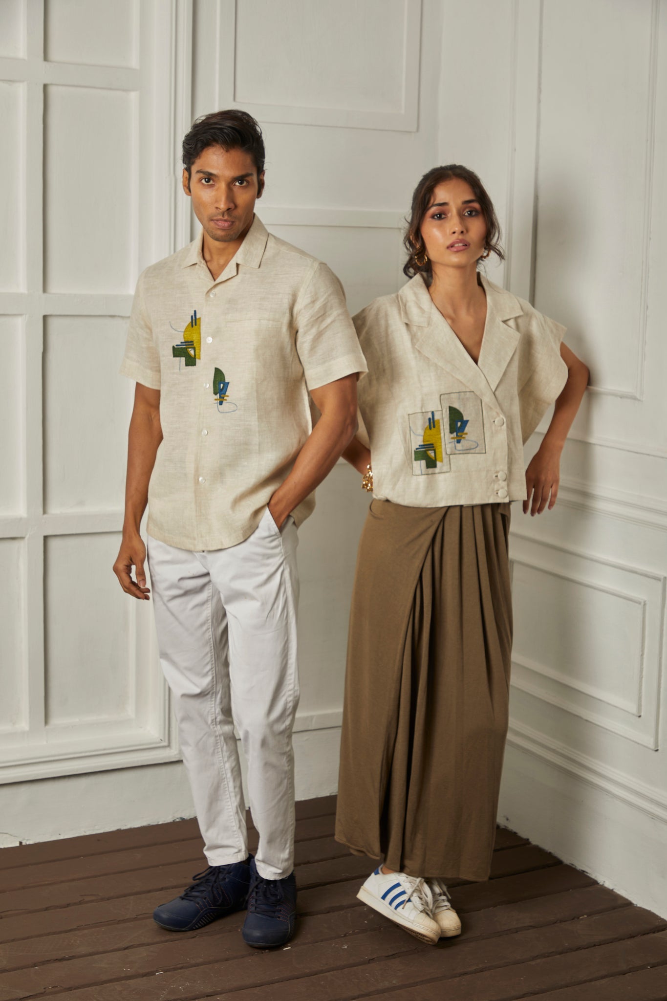 Green Anatomy Crop Blazer - CiceroniBlazersArtbeats by Keerthana