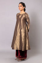 Gul Tissue Kurta Set - Gold - CiceroniKurta Set, Festive wearLabel Shreya Sharma