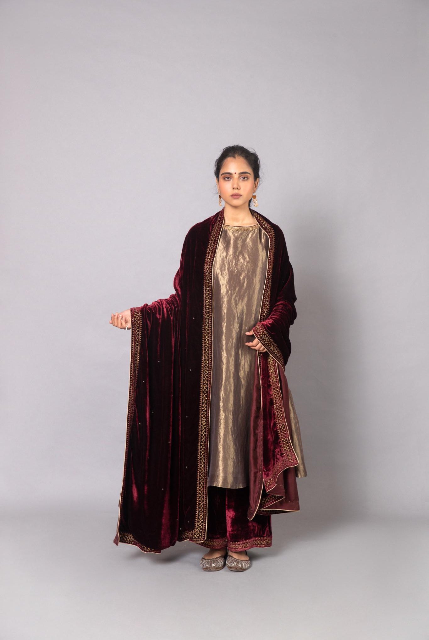 Gul Tissue Kurta Set of 3 - CiceroniKurta Set, Festive wearLabel Shreya Sharma
