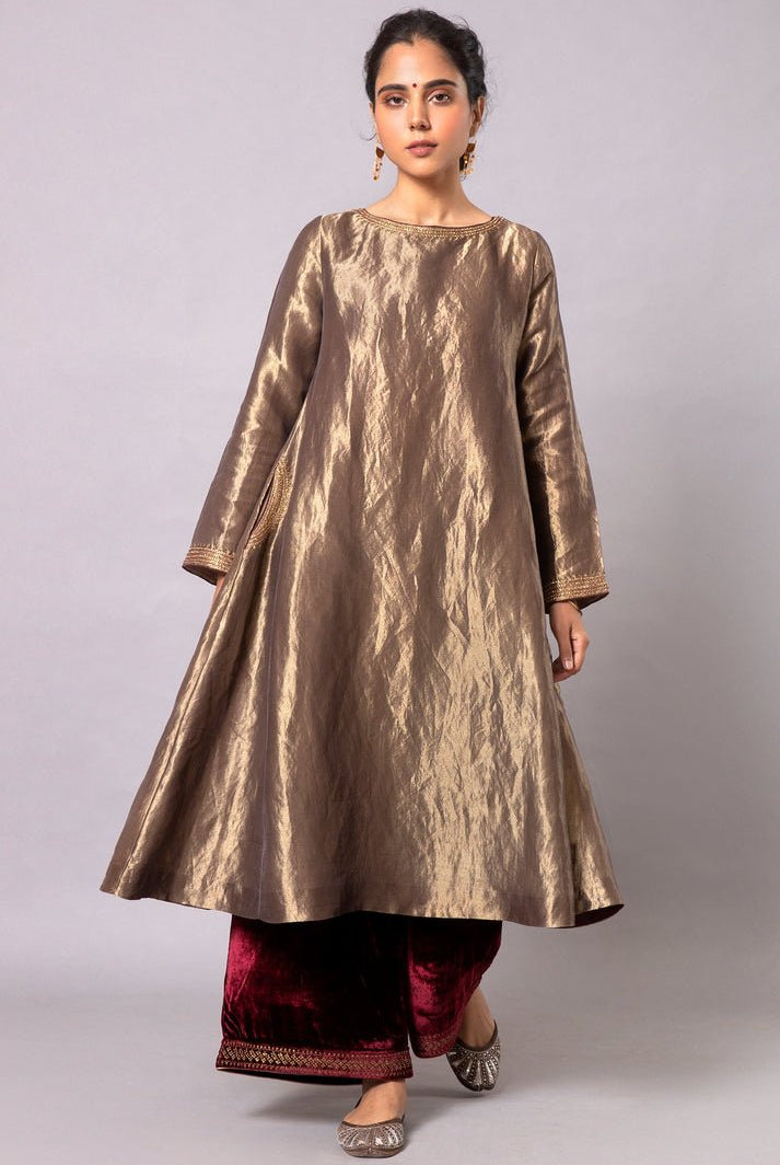 Gul Tissue Kurta - CiceroniKurta, Festive wearLabel Shreya Sharma