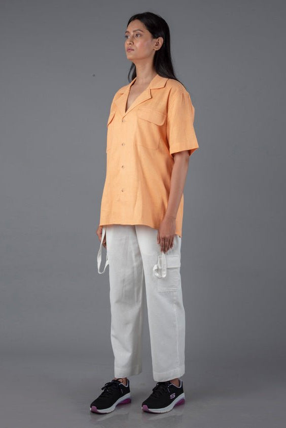 Handloom Cotton Unisex Camp Collar Shirt - CiceroniShirtsJohargram