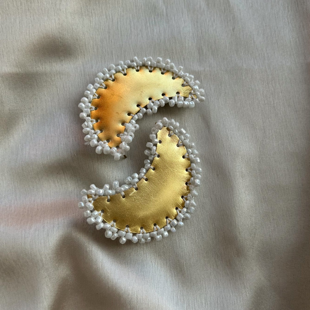 Harmony - Moon Brass Earrings - CiceroniEarringsBy Nirjari