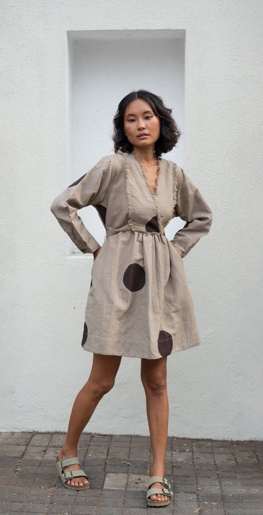 Hawai Shift Dress - Khaki Printed - CiceroniDressesThe Terra Tribe