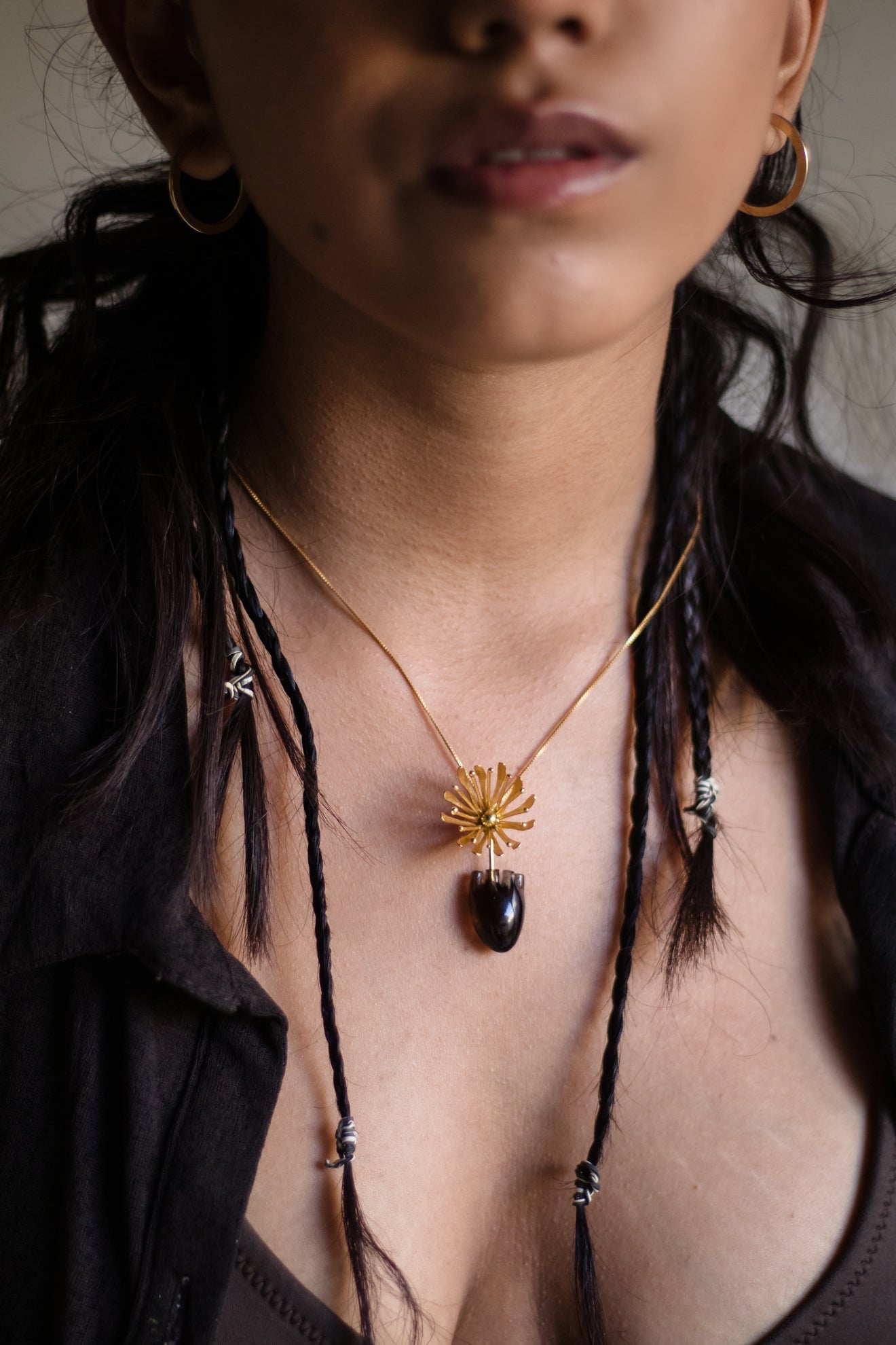 HEART Blossom - Gold Pendant (without chain) - CiceroniBaka