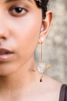 HEART Cupid's Arrow - White Earring - CiceroniBaka