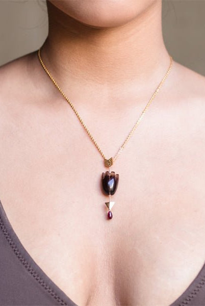 HEART Straight Arrow - Brown Pendant (without chain) - CiceroniBaka