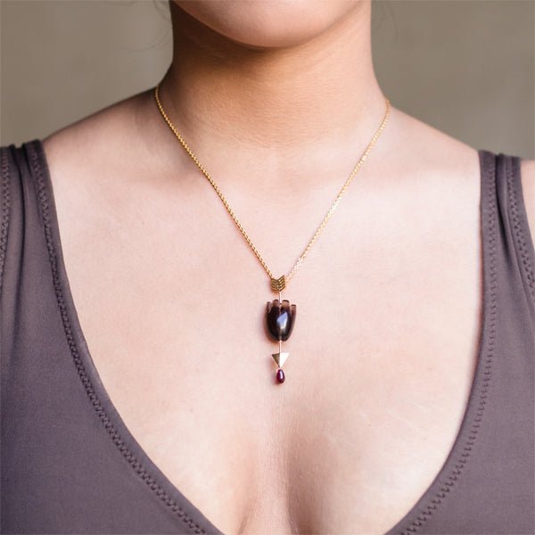 HEART Straight Arrow - Brown Pendant (without chain) - CiceroniBaka