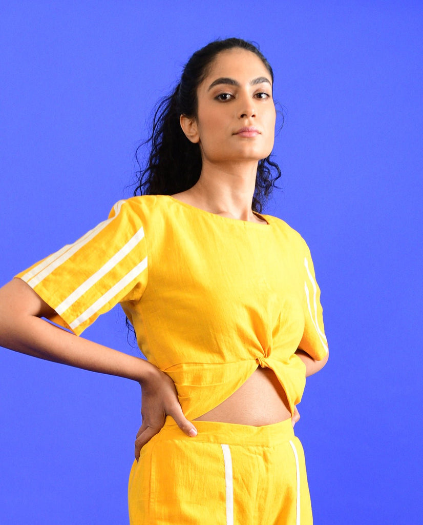 Iced Mango Knotted Top - CiceroniTopRias Jaipur