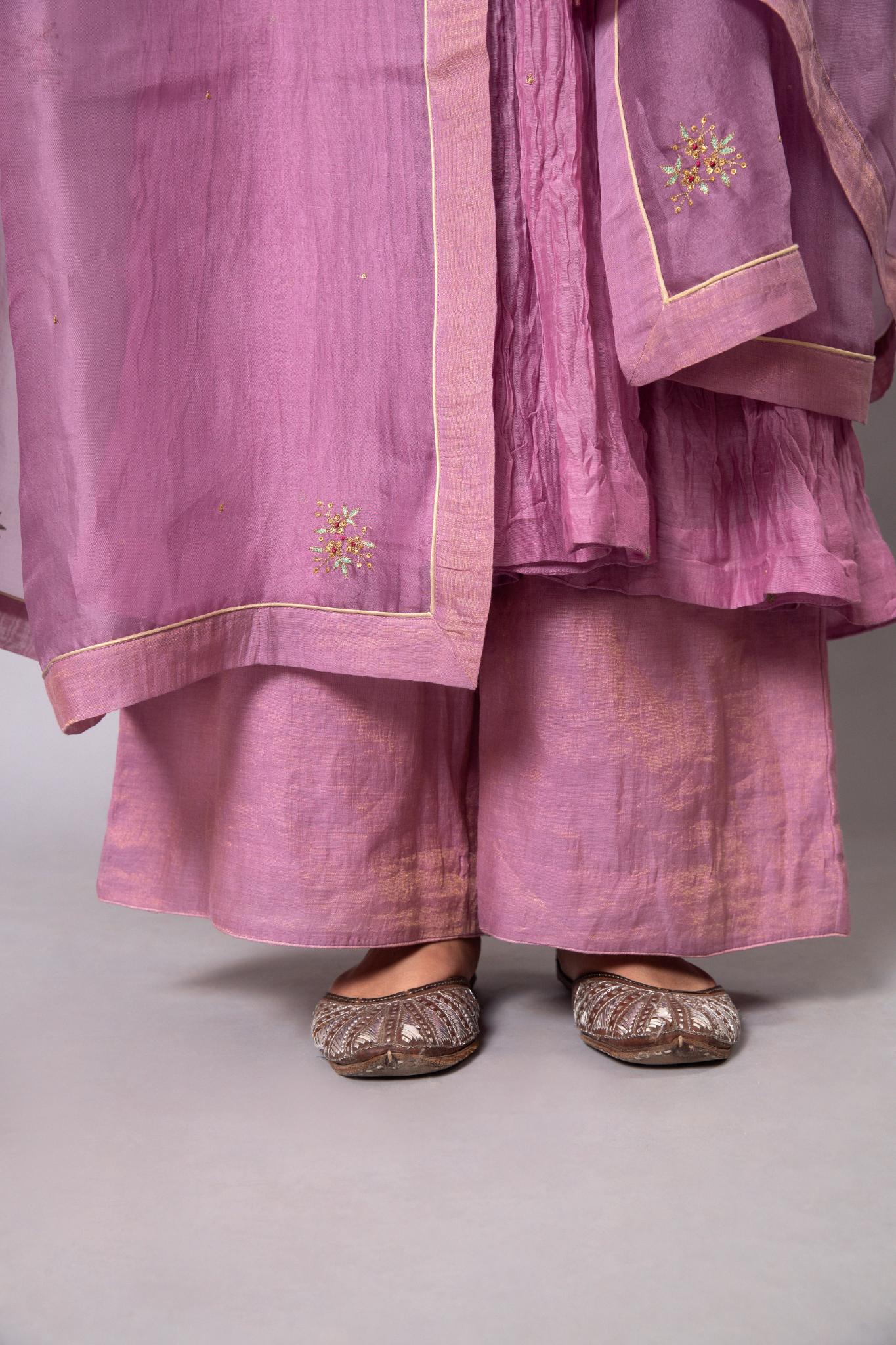 Indu Ghera Set - Lavender - CiceroniKurta Set, Festive wearLabel Shreya Sharma