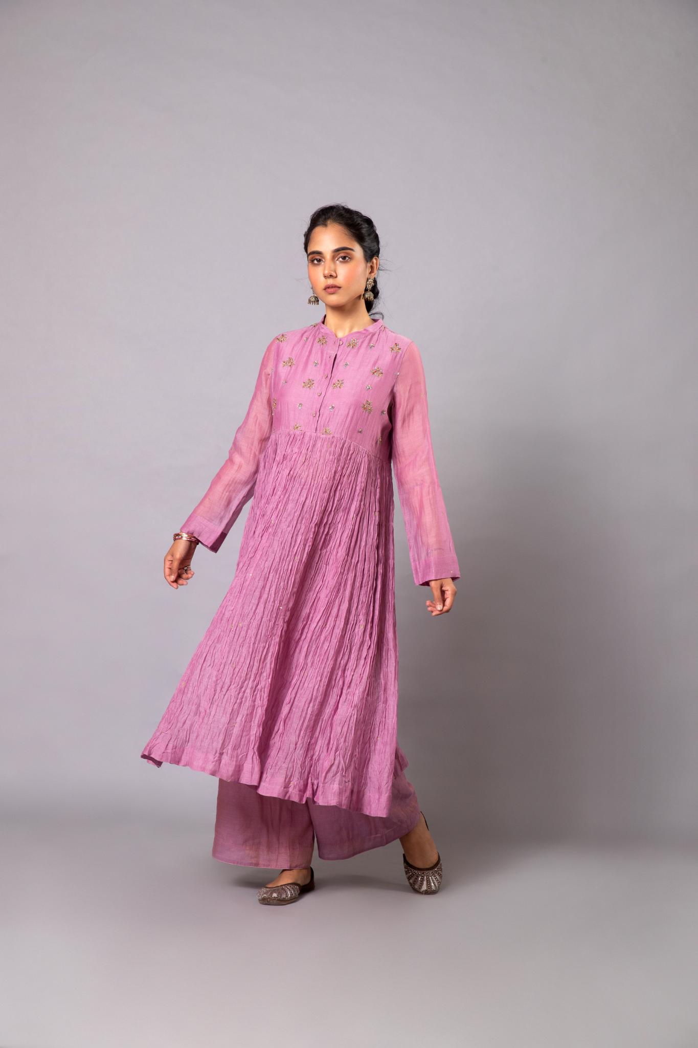 Indu Ghera Set - Lavender - CiceroniKurta Set, Festive wearLabel Shreya Sharma
