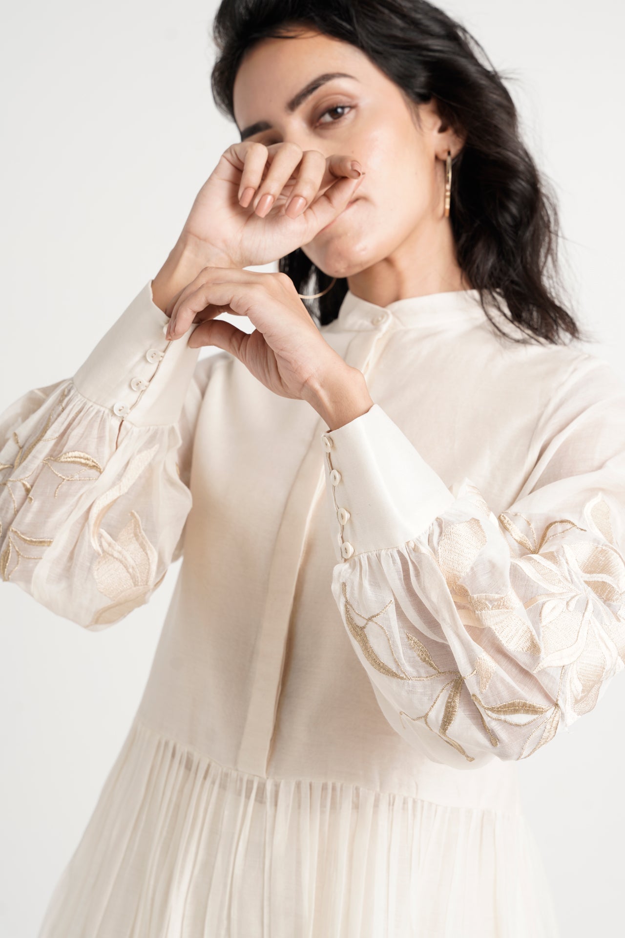 Ivory Abe - Micro Gathered Peplum Tunic Set - CiceroniCo-ord SetMadder Much