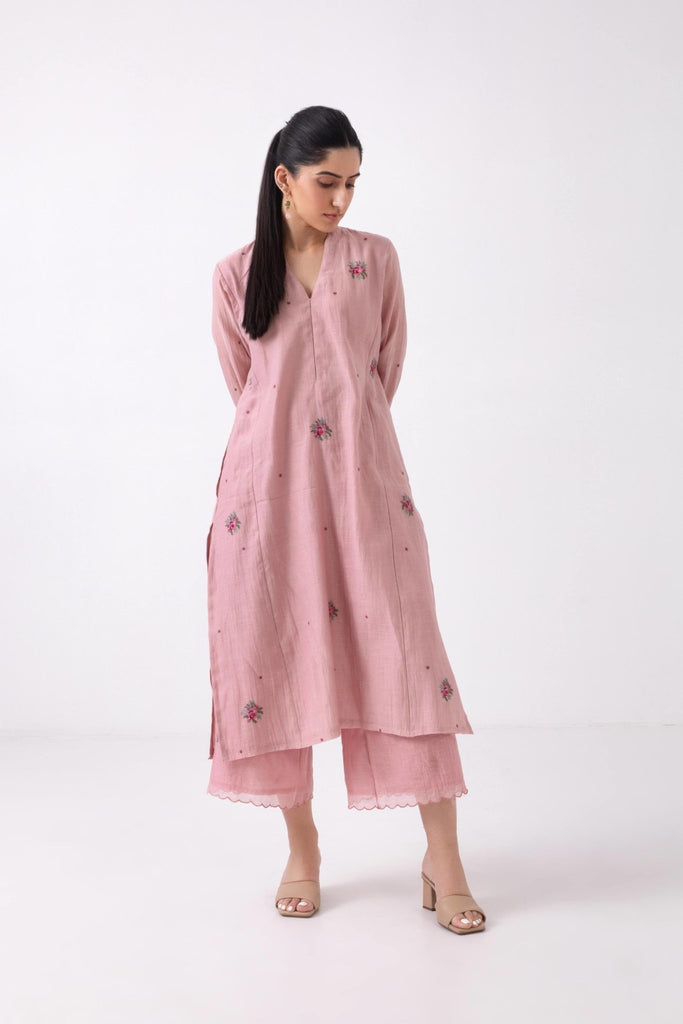 Ivy Kurta Set of 3 in Pink - Ciceronikurta set, Festive wearLabel Shreya Sharma