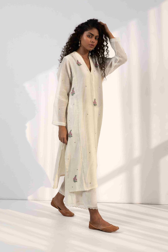 Ivy Kurta Set of 3 in White - Ciceronikurta set, Festive wearLabel Shreya Sharma