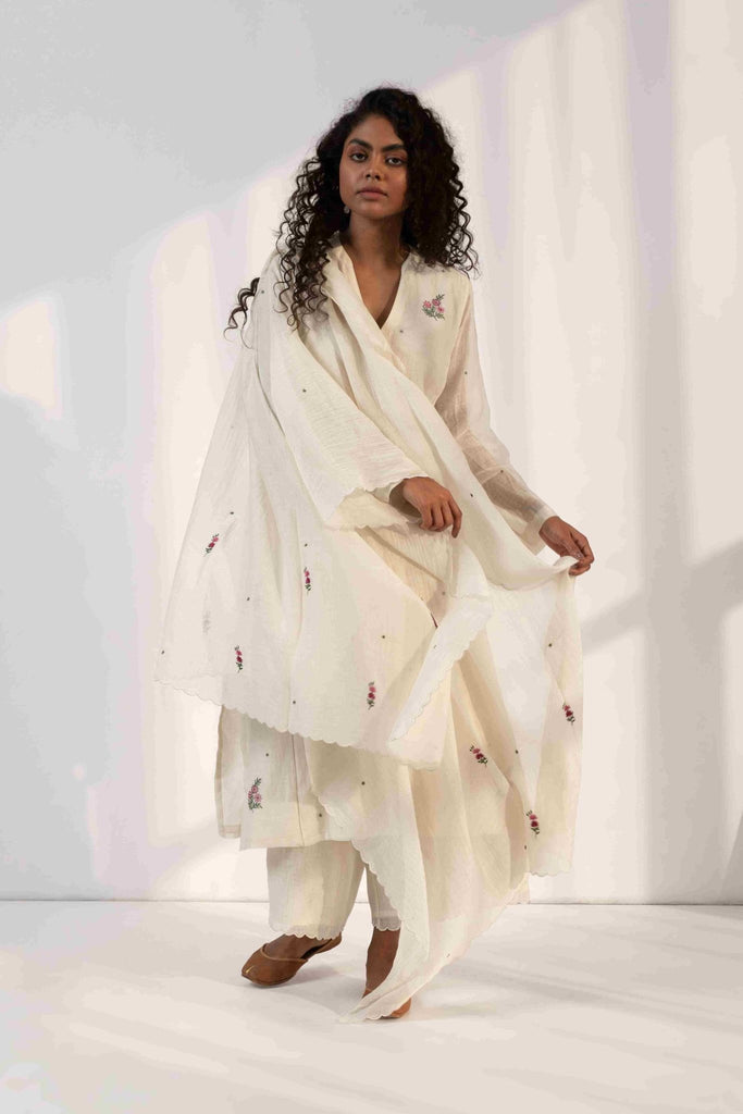 Ivy Kurta Set of 3 in White - Ciceronikurta set, Festive wearLabel Shreya Sharma