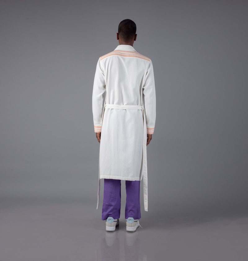 Jharkhand Handloom Textile Unisex Long Shacket - CiceroniShirtsJohargram