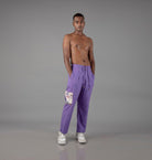 Jharkhand Handloom Textile Unisex Purple Wide Leg Pant - CiceroniPantsJohargram
