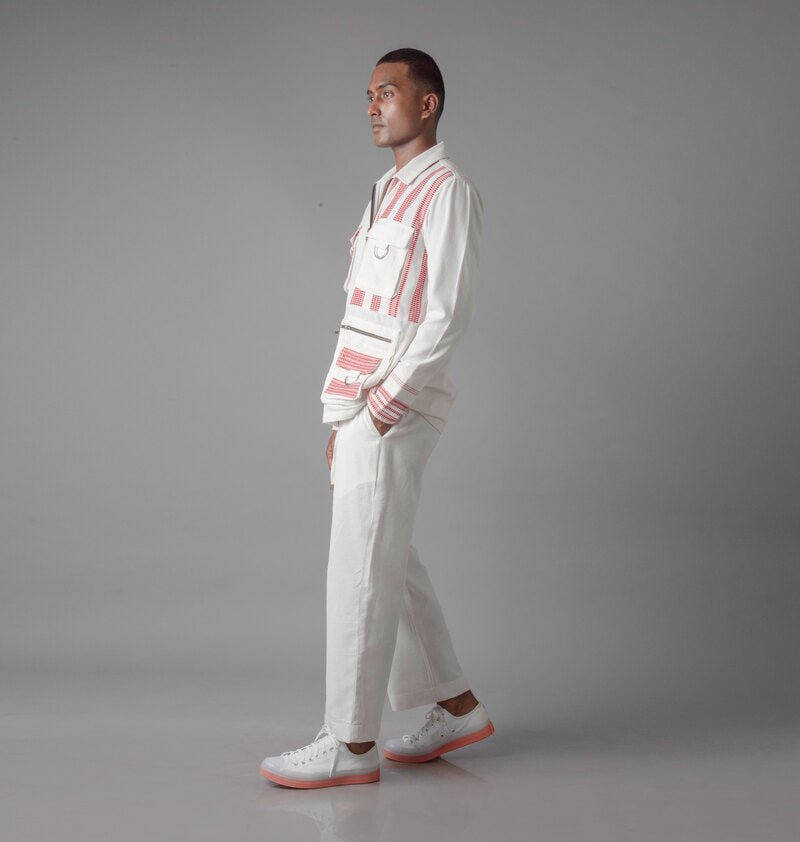 Jharkhand Handloom Textile Unisex Shacket - CiceroniShackets, JacketsJohargram