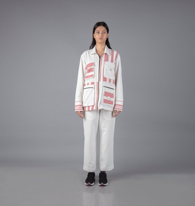 Jharkhand Handloom Textile Unisex Shacket - CiceroniShackets, JacketsJohargram