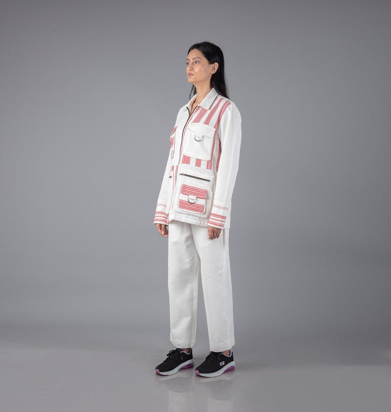 Jharkhand Handloom Textile Unisex Shacket - CiceroniShackets, JacketsJohargram