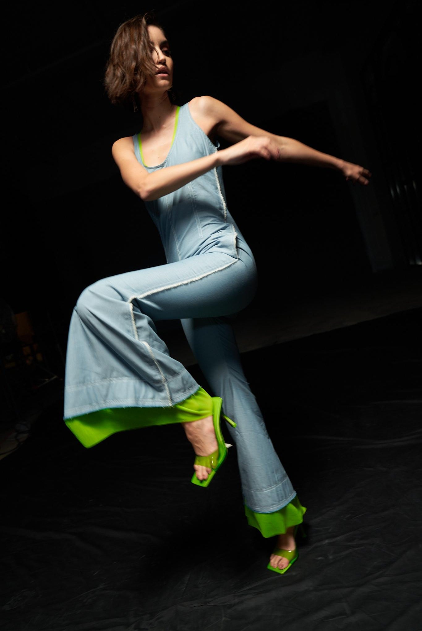 Jumpsuit with Neon Green Accent - CiceroniJumpsuitPriyanca Khanna