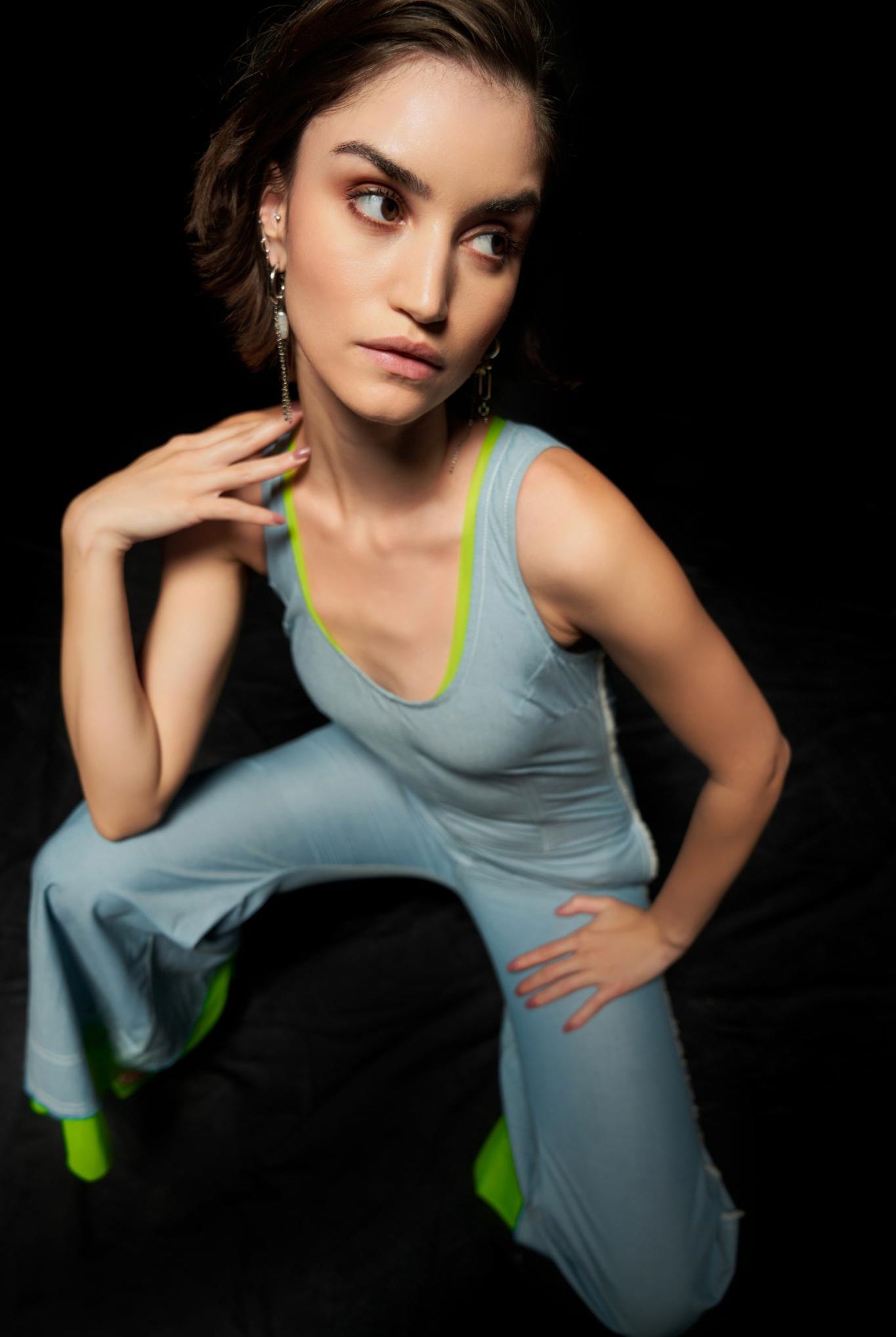 Jumpsuit with Neon Green Accent - CiceroniJumpsuitPriyanca Khanna