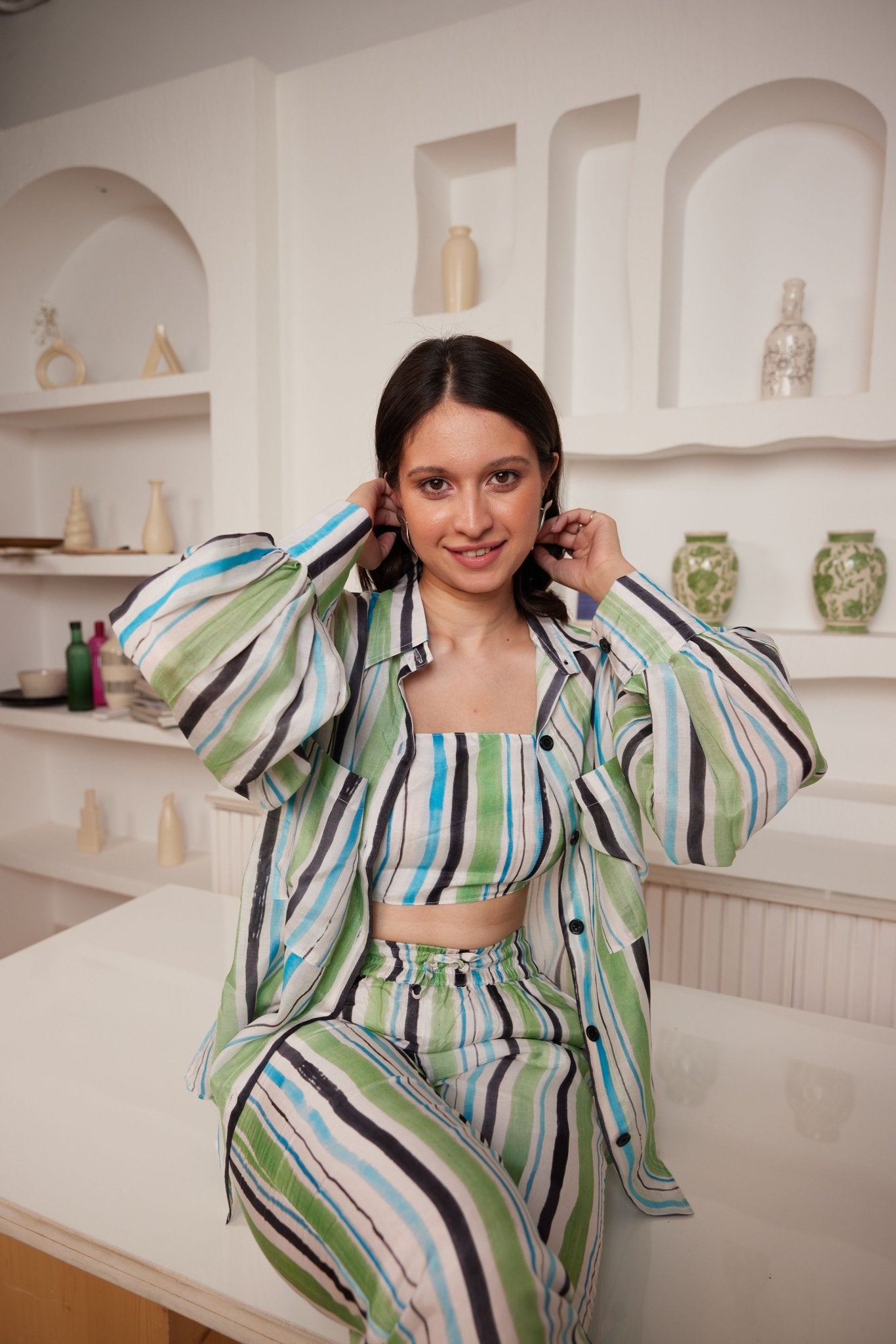 Juno Co-ord Set in Seaside Stripes - CiceroniCo-ord SetHappi Space