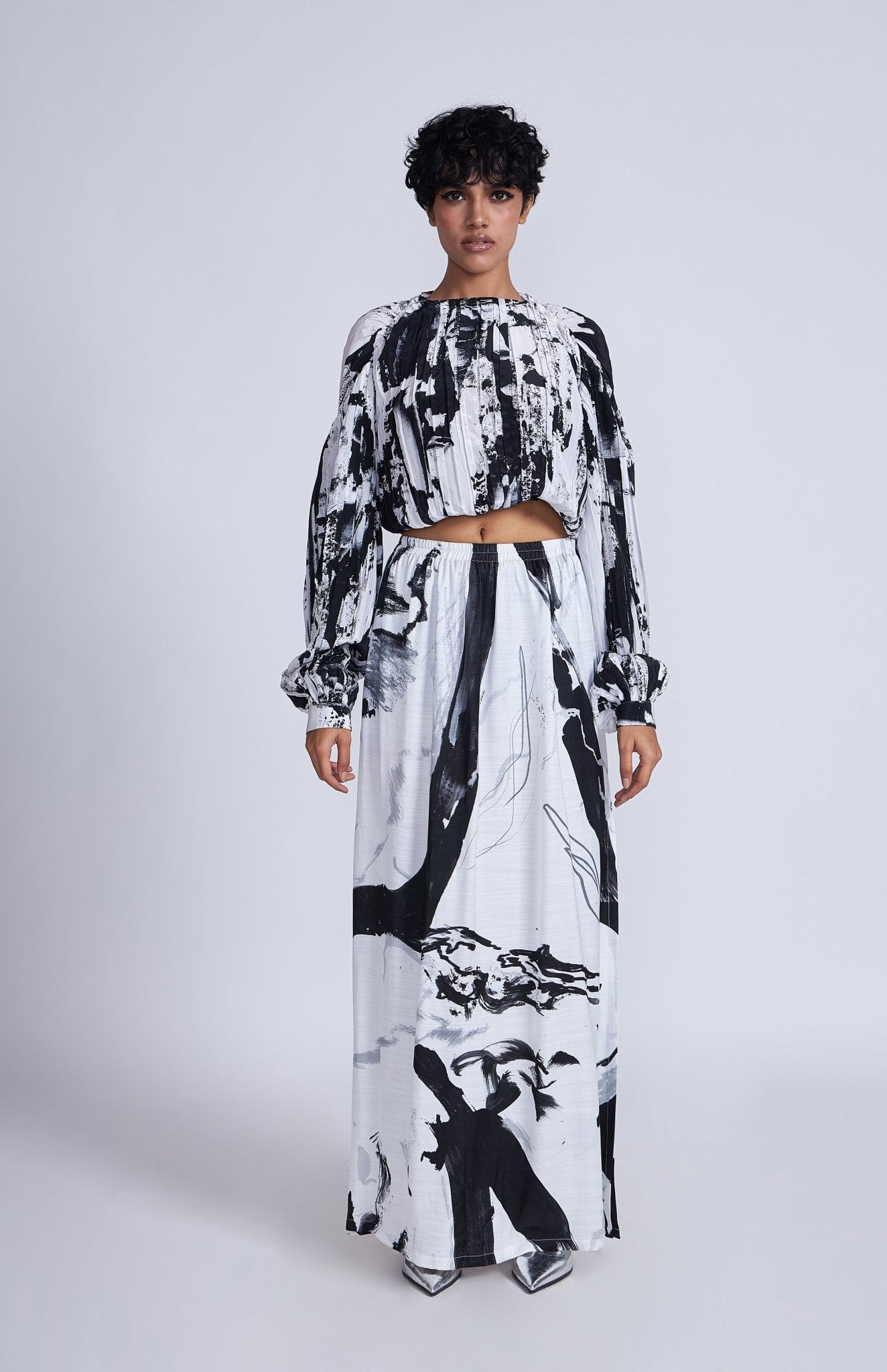 Kafka Pleated Top - CiceroniCrop topAdvait