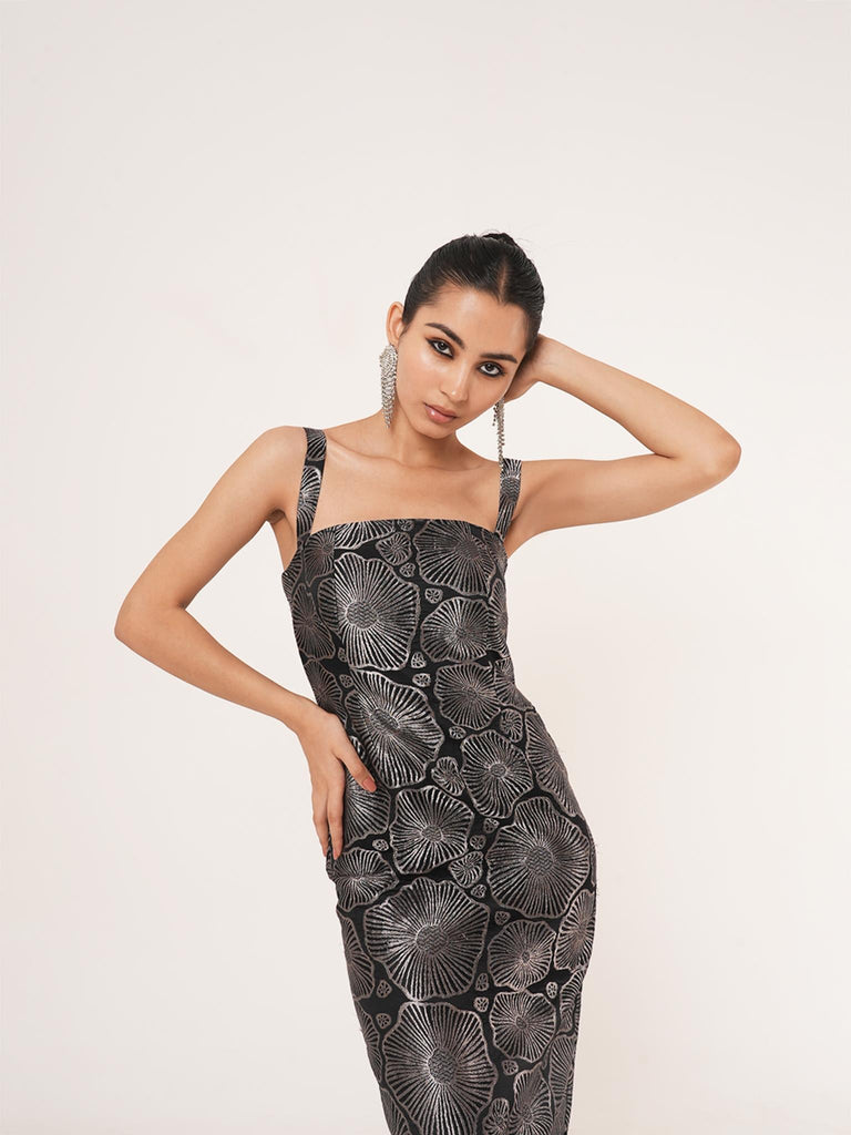 Kaizen Black Silk Dress - CiceroniDressesShriya Singhi